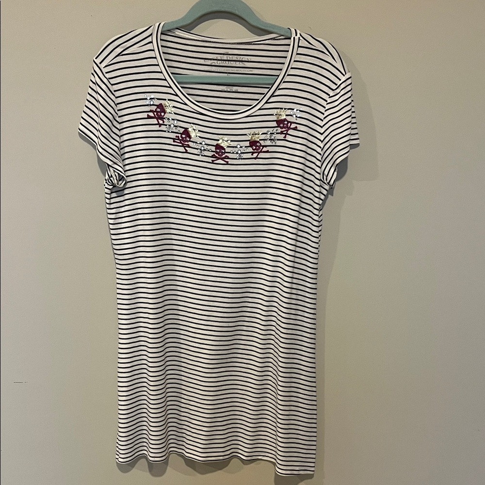 Striped Black and White Top